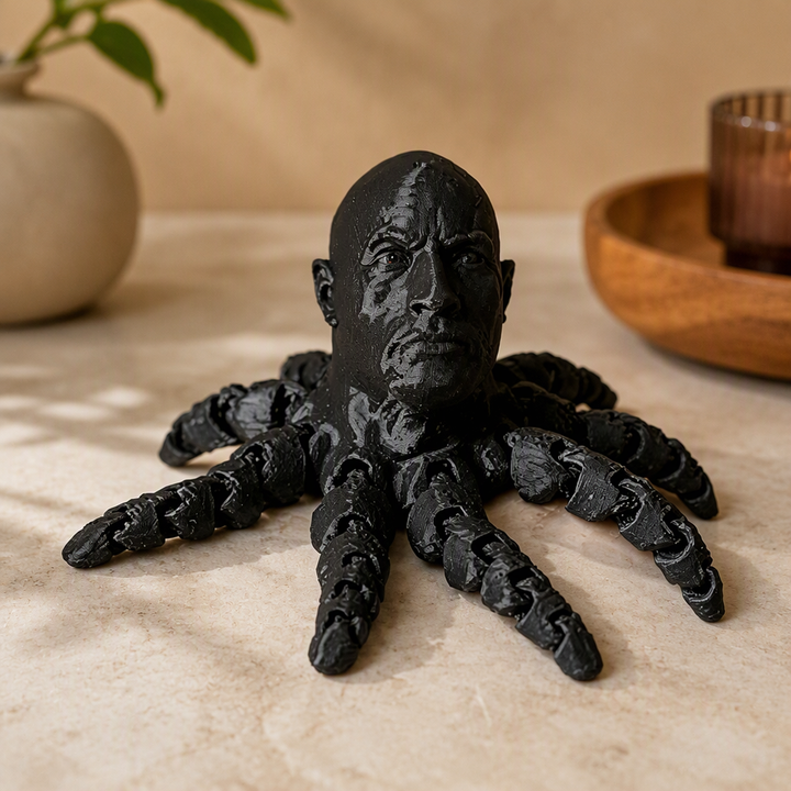 Novelty Articulated Face Head Tentacle Decorative Figurine, Desktop and Tabletop Display Ornament — product scene