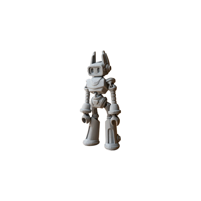 Articulated Poseable Robot Collectible Figurine for Desk and Shelf Display — white background