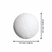 Moon Textured Screw-Top Spherical Storage Box, Decorative Desktop Small Item Organizer — white background