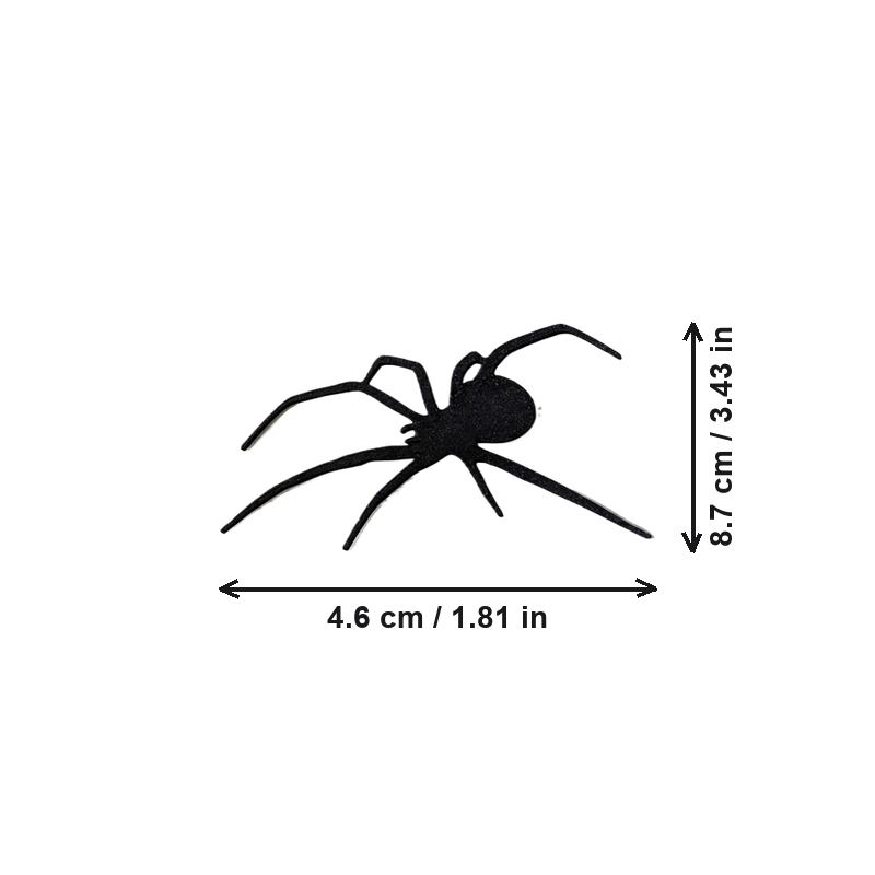Spooky Flat Spider Silhouette Wall Corner Ornament, Fun Themed Decoration and Prank Prop — dimensions