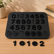 Number and Basic Math Symbol Set with Fitted Storage Tray, Math Utility for School and Office Use — product scene