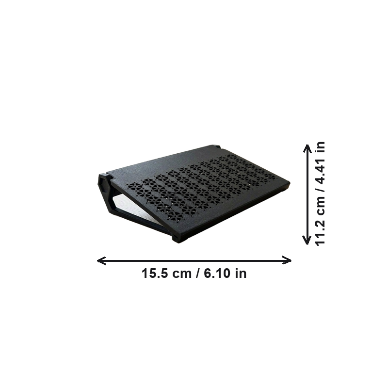 Adjustable Ventilated Monitor Top Shelf, Perforated Desktop Storage Holder for Computer Screen — dimensions
