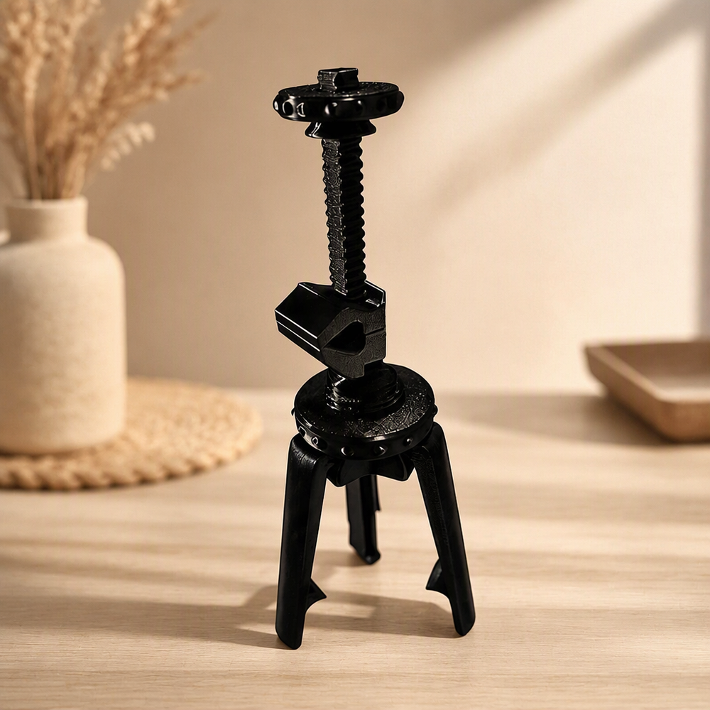 Adjustable Foldable Tripod Phone Stand, Tiltable Phone Mount with Secure Grip — product scene
