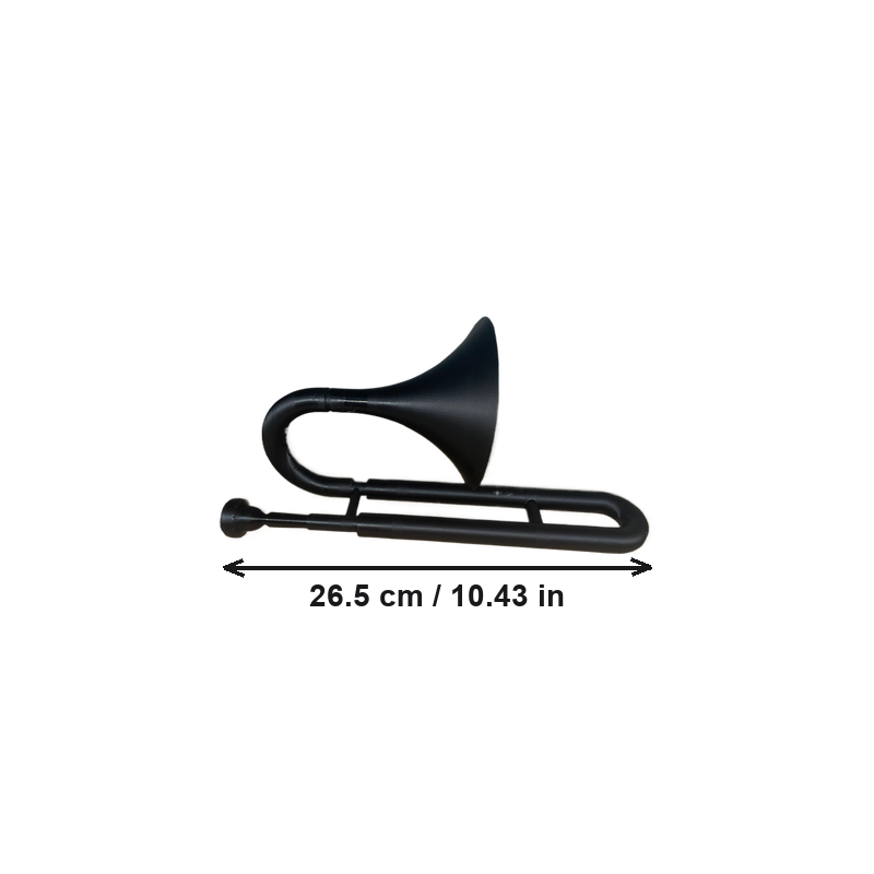Functional Small Slide Trombone Musical Accessory — white background