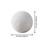 Textured Cratered Lunar Sphere Decor, Self-Standing Celestial Model for Desktop and Shelf Display — dimensions