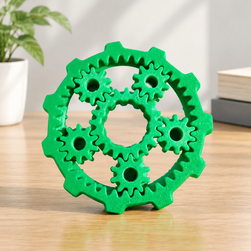 Rotatable Planetary Gear Fidget Spinner with Interlocking Structure — main product view