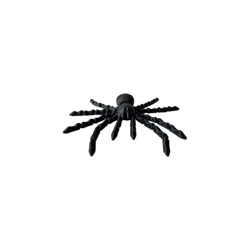 Articulated Posable Spider Figurine, Spooky Festive Home Desktop Shelf Display Decor — white background