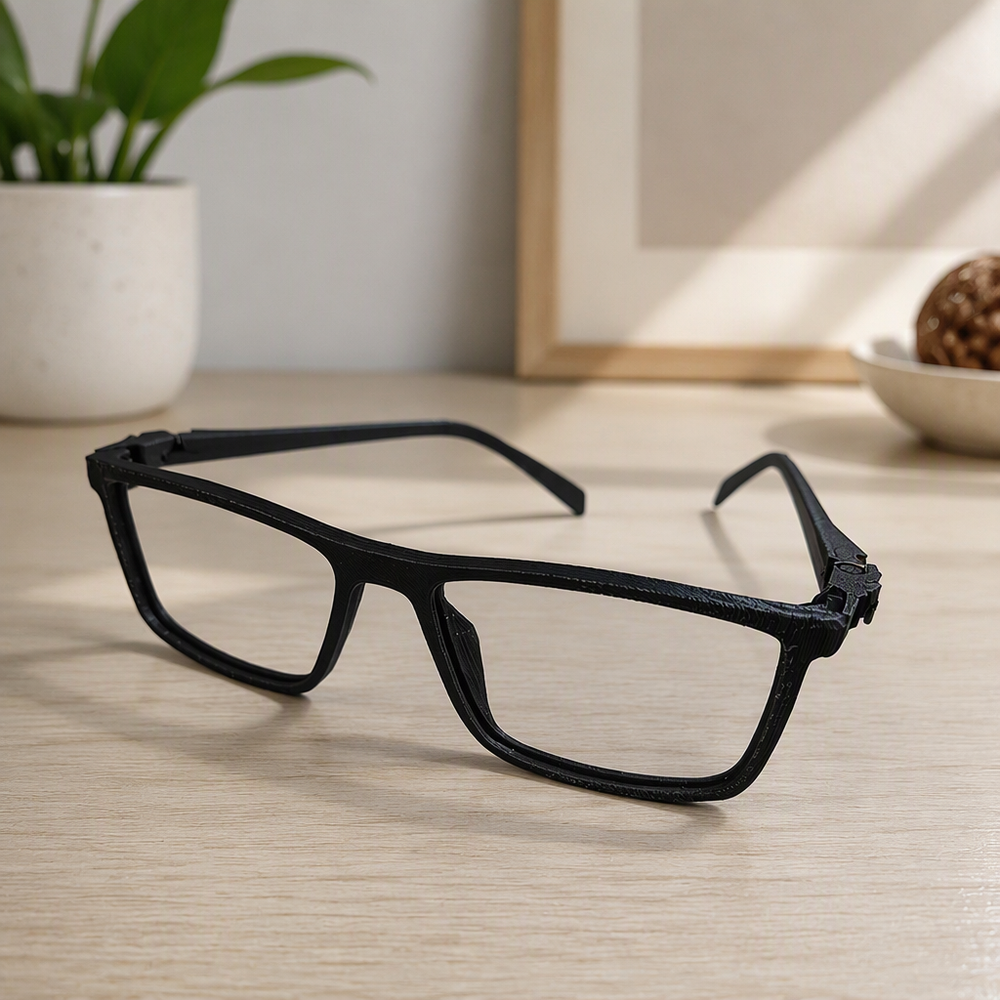 Classic Full Rim Rectangular Simple Plain Eyeglass Frame — main product view