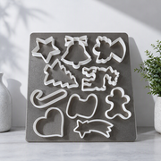 Christmas Themed Cookie Cutter Set, 12 Distinct Festive Shapes for Home Baking — additional product view
