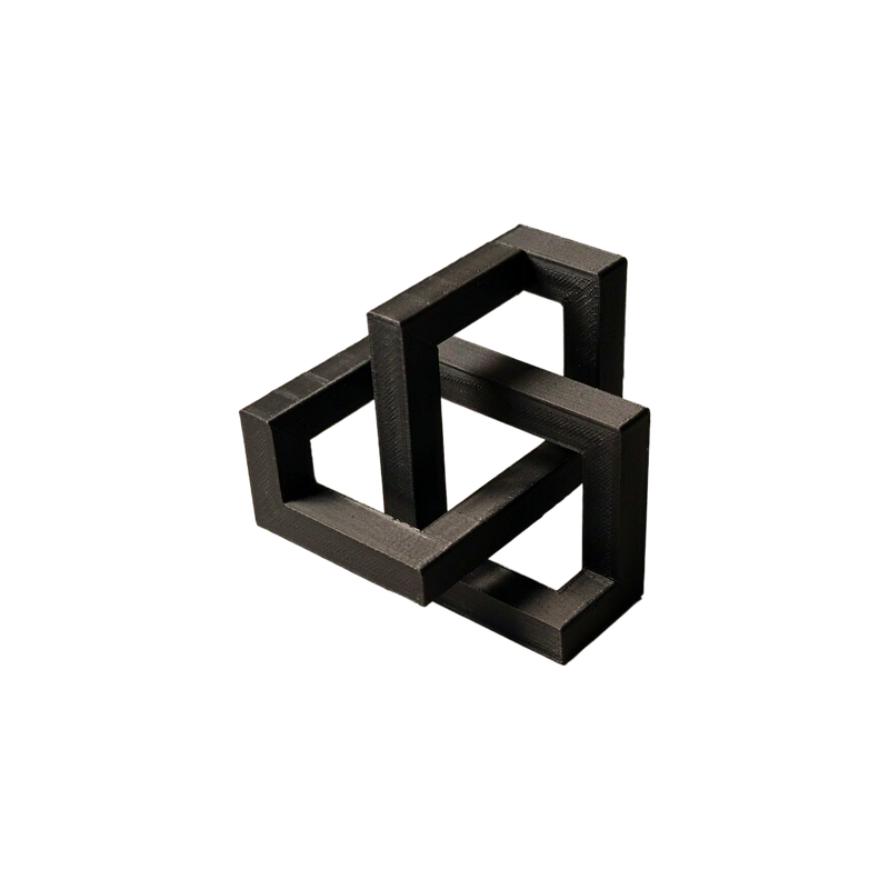 2 Pieces Interlocking Geometric Squares Decor Ornaments for Desktop Shelf Home Office Display — white background
