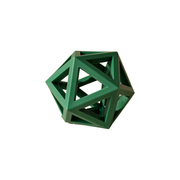Hollow Open Geometric Polyhedron Minimalist Home Decor, Desktop and Shelf Display Ornament — white background