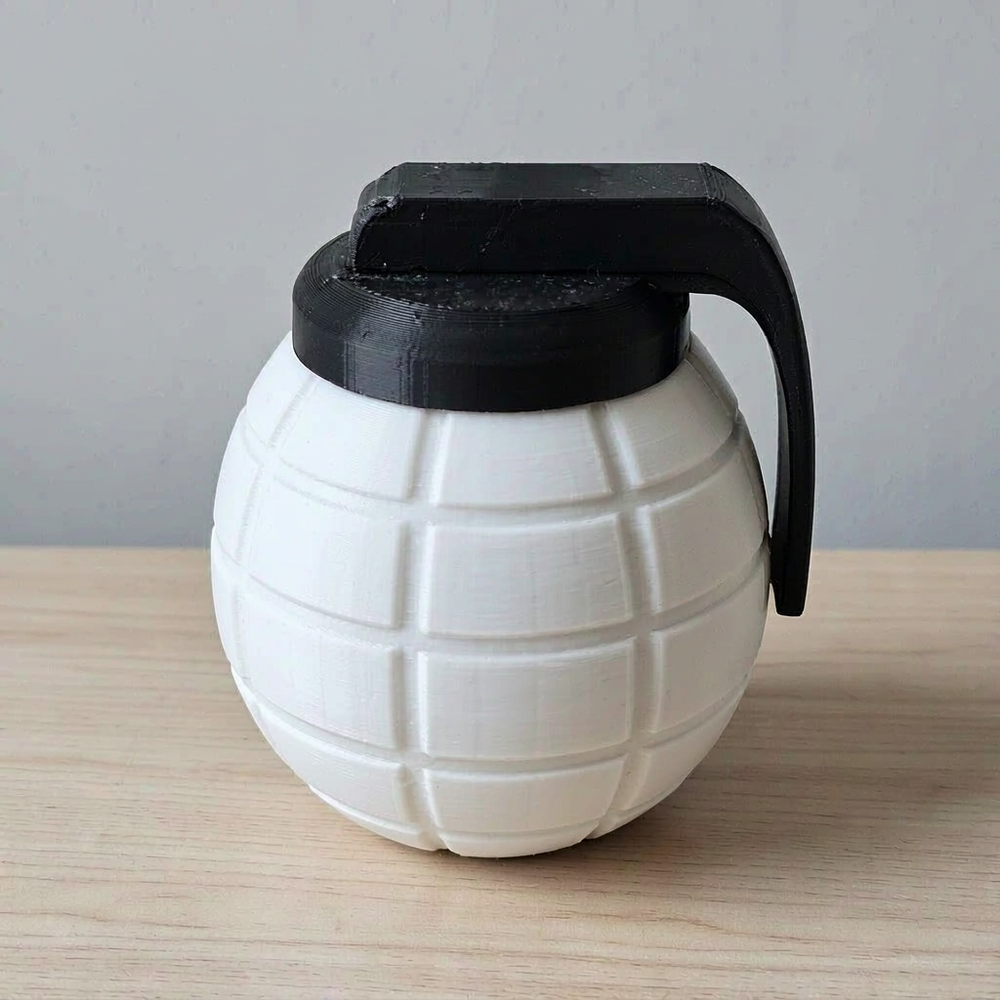 Grenade Shaped Portable Pill Box, Supplement and Vitamin Tablet Storage Container — additional product view