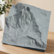 Mountain Topographic Relief Model Desktop Home Decor Accent Piece — main product view