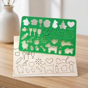 3 Pieces Multi-Pattern Drawing Stencils For Art, Handcraft, Doodling And Tracing — main product view