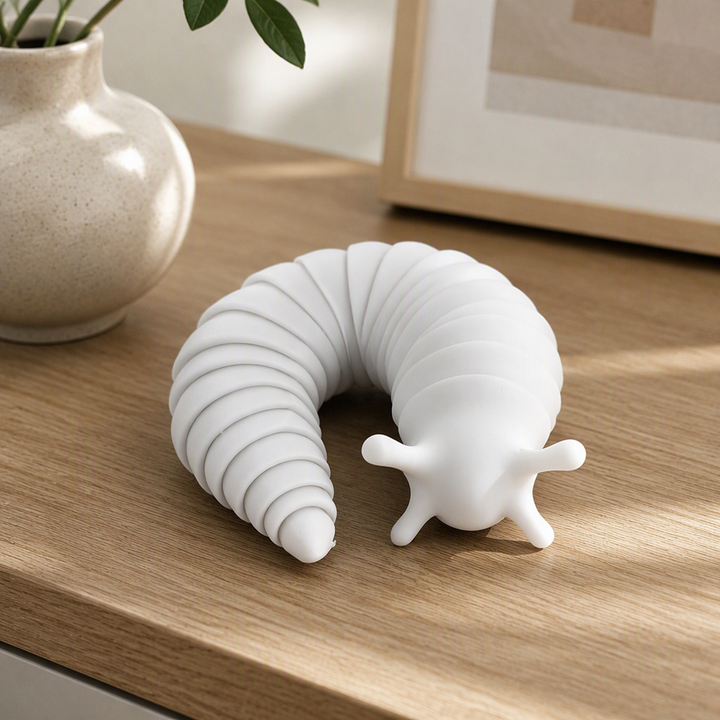 Flexible Articulated Slug Ornament for Desktop and Home Display Decor — main product view