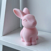 Sitting Rabbit Figurine for Desktop and Shelf Spring Easter Home Holiday Decoration — additional product view