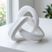 Minimalist Geometric Trefoil Knot Freestanding Desktop Ornament — additional product view