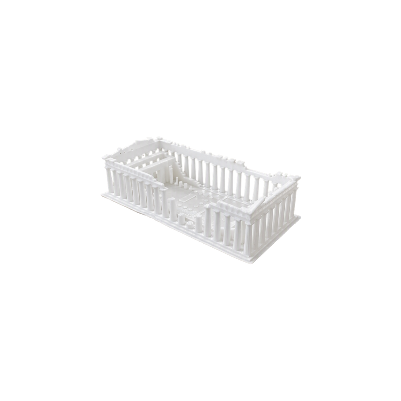 Parthenon Temple Ruins Miniature Building Model Desktop Ornament for Home and Shelf Display — white background