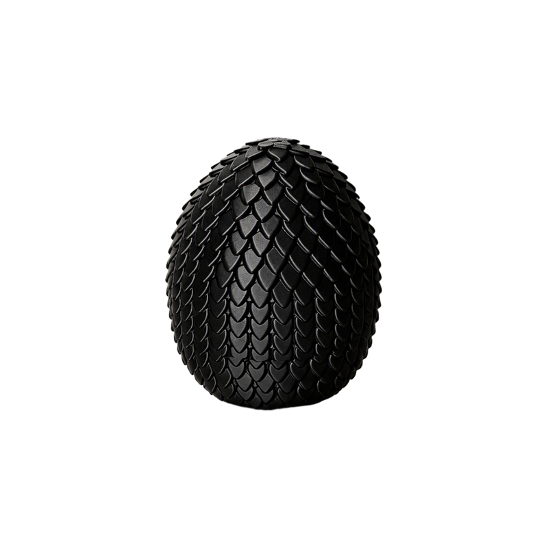 Textured Scale Egg Decor, Threaded Twist Open Design for Home Desktop and Shelf Display — white background