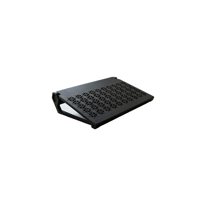Adjustable Ventilated Monitor Top Shelf, Perforated Desktop Storage Holder for Computer Screen — white background