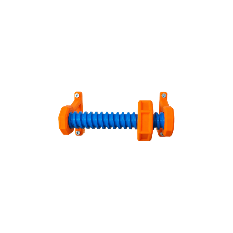 Wall Mounted Threaded Rod with Sliding Nut Smooth Operation Screw Assembly — white background