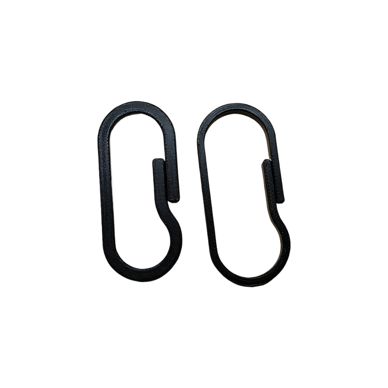 3 Pack Springless Carabiner Clips for Keychains and Small Daily Items — white background