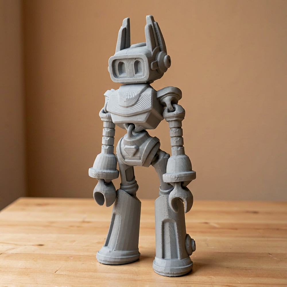 Articulated Poseable Robot Collectible Figurine for Desk and Shelf Display — product scene
