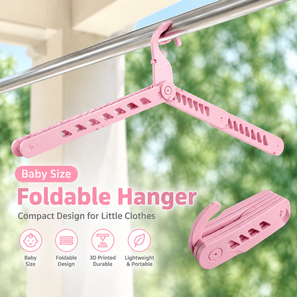 Portable Foldable Clothes Hanger, Space-Saving Clothing Organizer for Travel and Home Closet Use — product scene