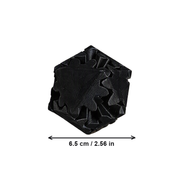 Black Rotating Interlocking Gear Geometric Block, Smooth Spinning Desktop Sensory Stress Reliever