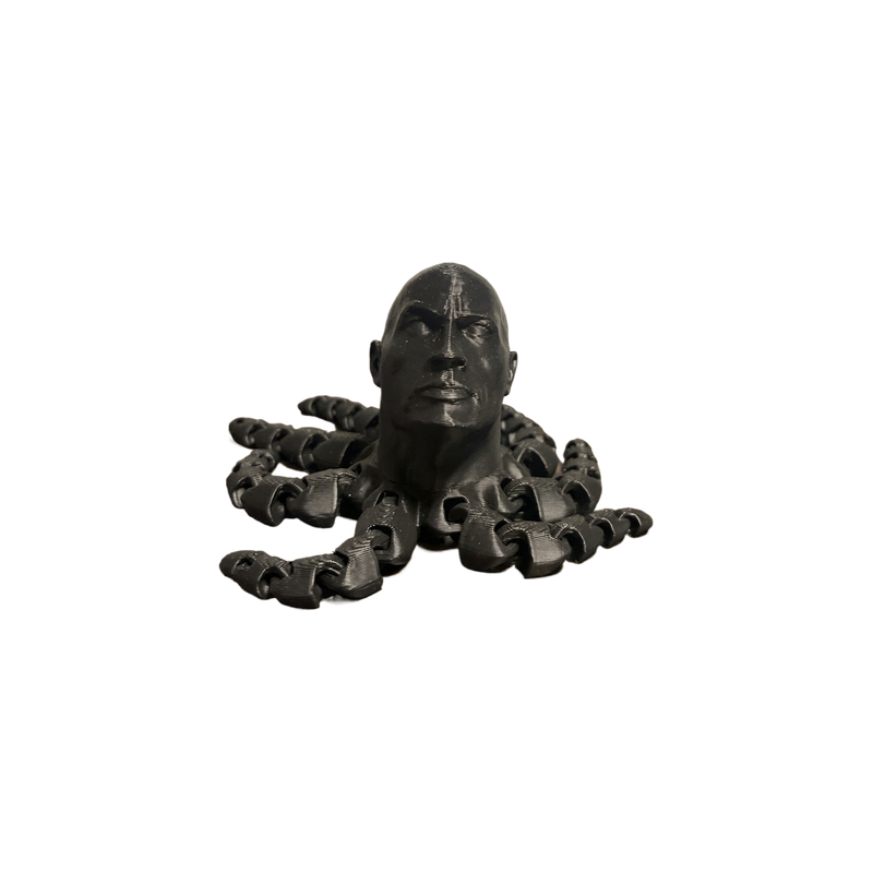 Novelty Articulated Face Head Tentacle Decorative Figurine, Desktop and Tabletop Display Ornament — white background