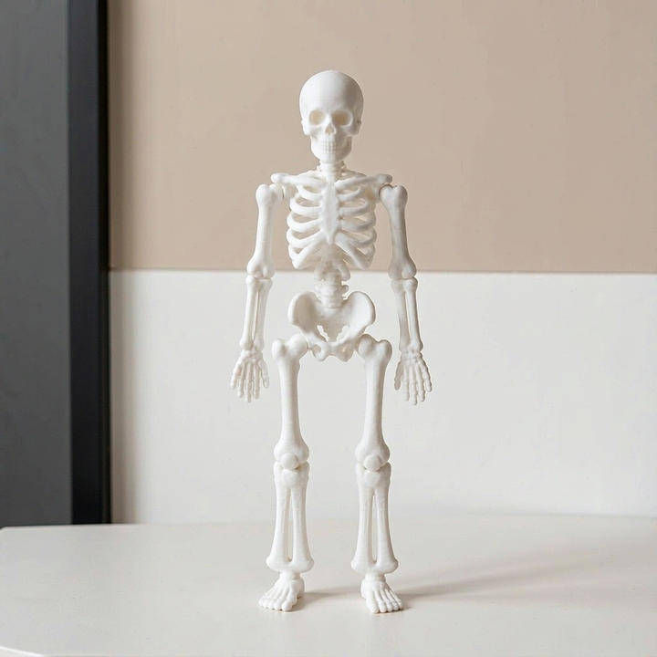 Posable Articulated Skeleton Figurine, Custom Poseable Spooky Season Home Display Decor — main product view