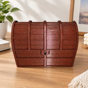 Vintage Treasure Chest Style Desktop Storage Box Small Accessory Organizer — main product view