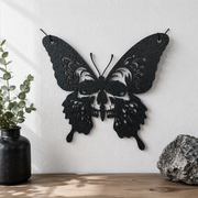 Hollow Cutout Butterfly Skull Wall Hanging Decor — additional product view