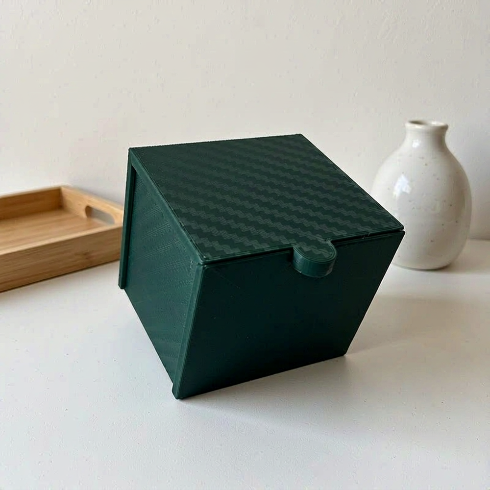 Foldable Lidded Small Desktop Organizer Storage Box — main product view