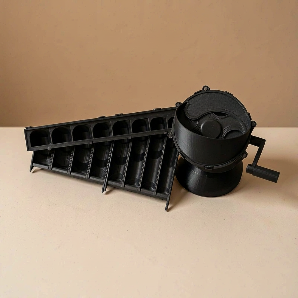 Desktop Manual Coin Sorter, Loose Change Organizer and Storage for Home and Office, Designed for Euro Coins - Assembly Required — product scene