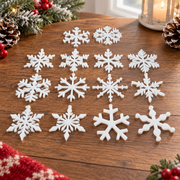 14 Pcs Unique Snowflake Hanging Ornaments for Seasonal Winter Holiday Display — main product view