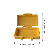 Small Hinged Mini Storage Organizer Box with Snap Closure, Portable Case for Tiny Daily Essentials and Small Jewelry — dimensions