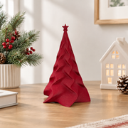 Wavy Textured Festive Tree Desktop Home Decoration with Tiny Star Topper — main product view