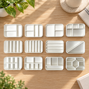 12 Piece Multi-Layout Divided Storage Inserts, Small Parts Organizer Tray Set — main product view