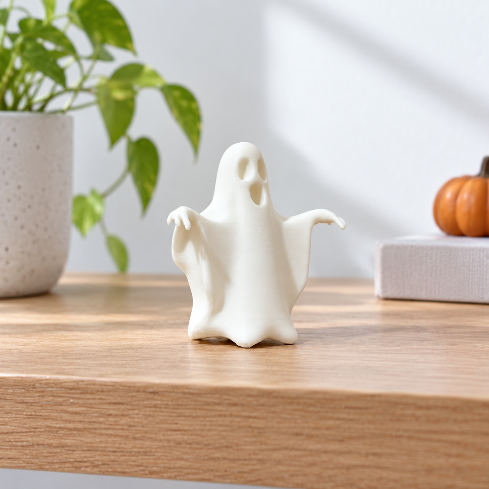 Cute Spooky Ghost Decorative Figurine, Holiday Tabletop and Shelf Display Statue — additional product view