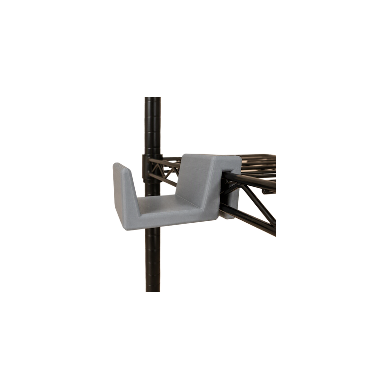 Clip-on Wire Shelf Hanger, Wire Rack Storage Organizer — white background