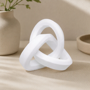 Minimalist Geometric Trefoil Knot Freestanding Desktop Ornament — product scene