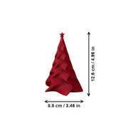 Wavy Textured Festive Tree Desktop Home Decoration with Tiny Star Topper — dimensions