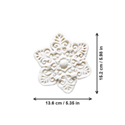 Christmas Embossed Snowflake Baking Mold Set 5 Pcs for Fondant and Pastry — dimensions