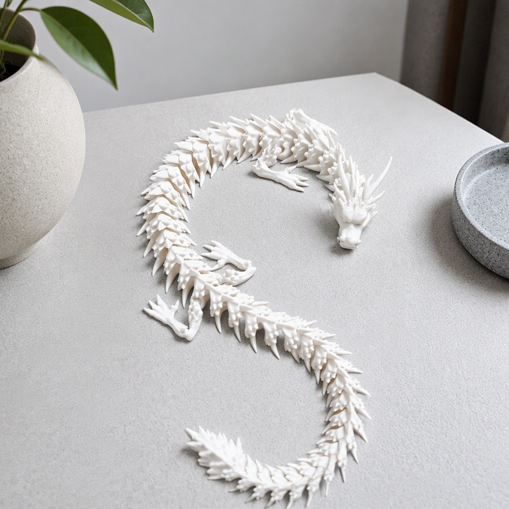 Articulated Dragon Figurine, Flexible Movable Poseable Desktop and Home Shelf Display Ornament — additional product view