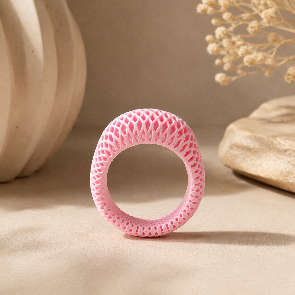 2 Pieces Hollow Grid Geometric Rings, Elegant Daily Fashion Decorative Accessories — product scene