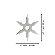 6-Pointed Throwing Star Casual Outdoor Game Accessory — dimensions