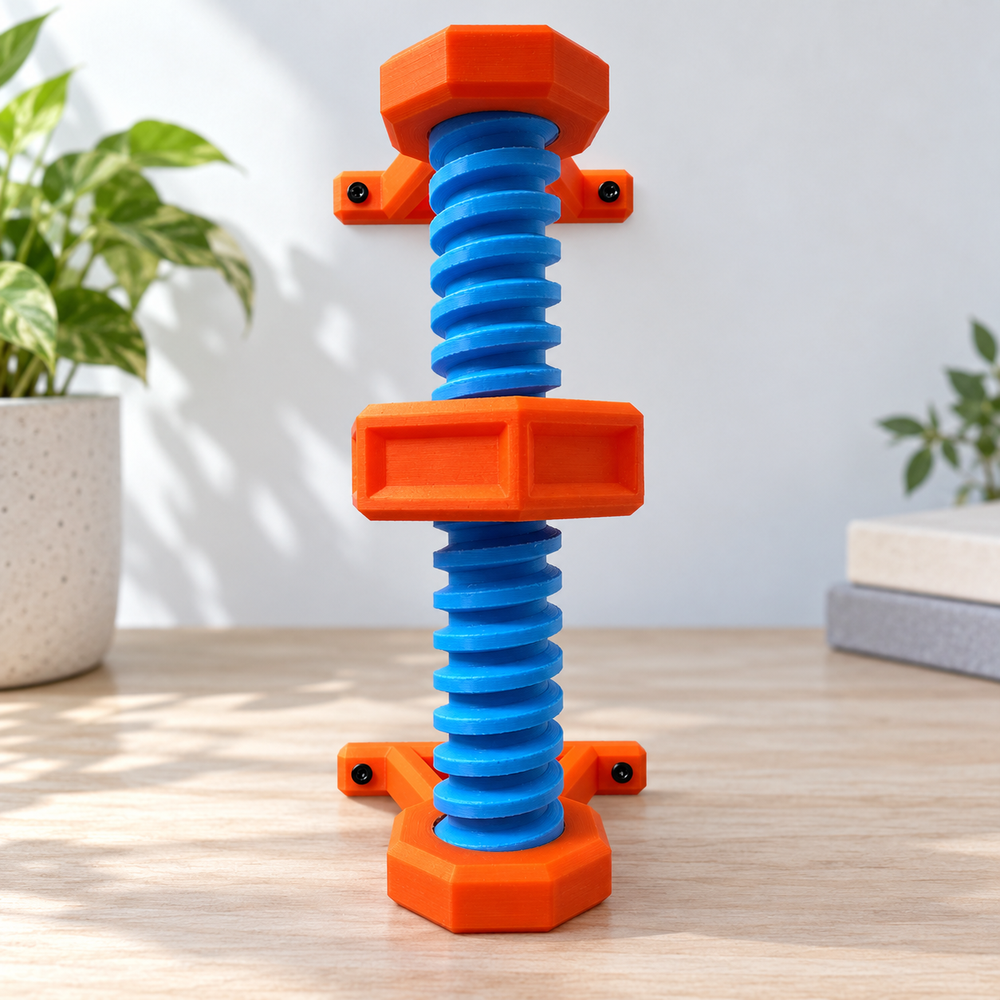 Wall Mounted Threaded Rod with Sliding Nut Smooth Operation Screw Assembly — additional product view