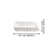 Stackable Slanted Open Front Storage Basket, Kitchen Pantry Home Organizer Bin — white background