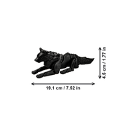 Articulated Movable Joint Wolf Figurine, Poseable Animal Statue for Home Desk and Shelf Decor — dimensions